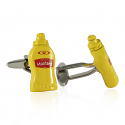 Yellow Mustard Bottle Cufflinks | Canada Cufflinks