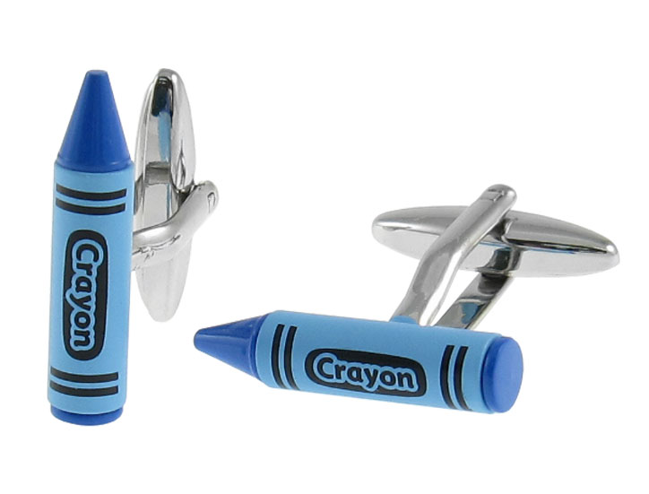 Blue Crayon Cufflinks