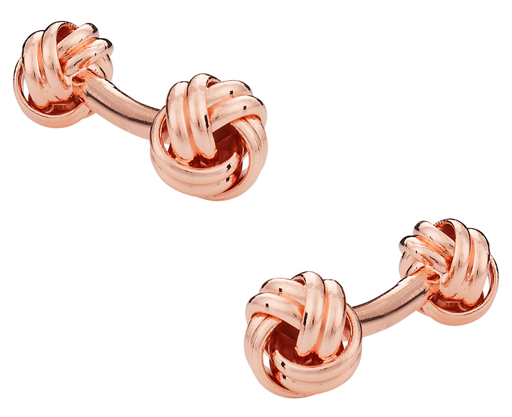 Rose Gold Double Knot Cufflinks