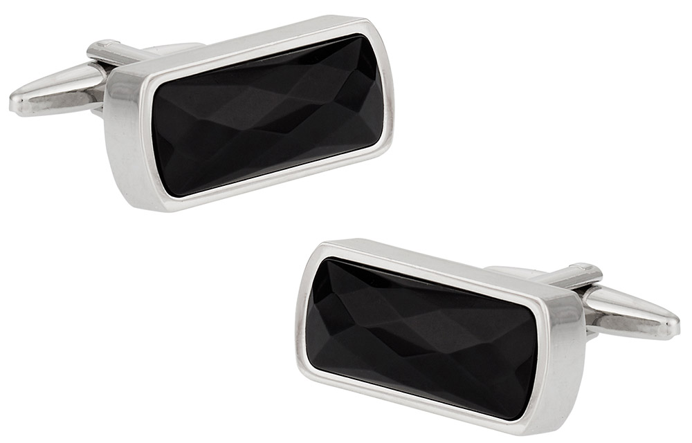 Faceted Black Onyx Cufflinks :: Onyx Cufflinks :: Cufflinks By Material ...