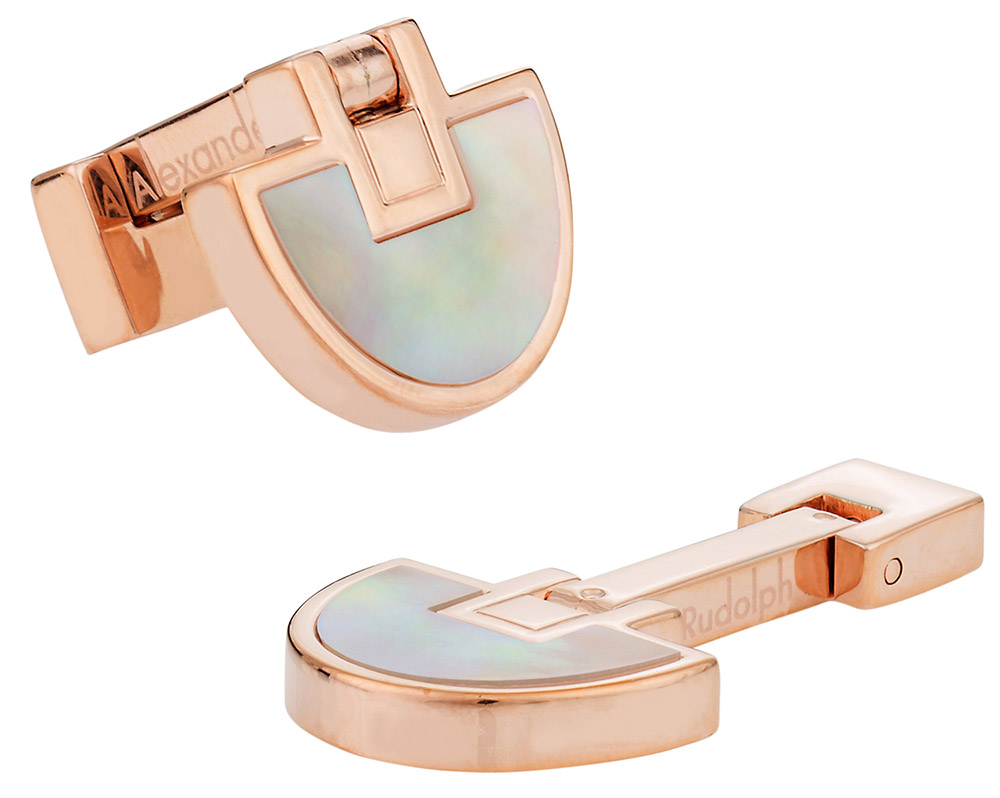 Half Moons Rose Gold Mother of Pearl