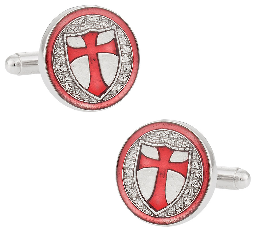 Knights of Templar Silver Cufflinks | Canada Cufflinks