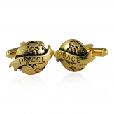 World Peace Cufflinks in Gold