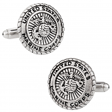 Silver Marine Corp Cufflinks USMC