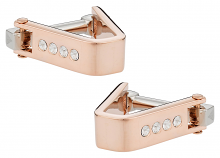 Crystal Cufflinks Rose Gold