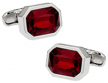 Michael Soho Design Shimmering Siam Red Cufflinks