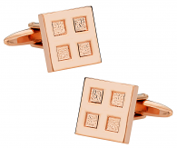 Rose Gold Four Square Cufflinks