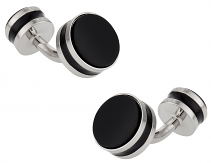 Double Dark Navy Blue Cufflinks