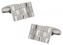 Bowed Checkerboard Cufflinks