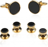 Onyx And Gold Wedding Set