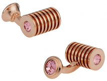 Rose Gold Light Rose Swarovski Double Cufflinks