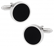 Stately Black Cufflinks