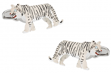 White Tiger Cufflinks Swarovski