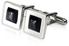 Dark Gray Glass Cufflinks