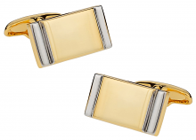 Gold Silver Bar Cufflinks