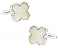 Exotic Mother of Pearl Clover Cufflinks