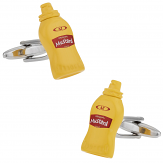 Yellow Mustard Bottle Cufflinks | Canada Cufflinks