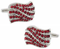 Red Wavy Cufflinks