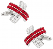 Swarovski Red X Cuff links