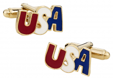 USA Cufflinks in Gold