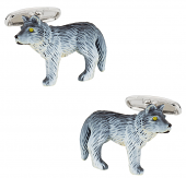 Howling Wolf Painted Cufflinks