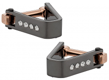 Crystal Cufflinks Gun Metal