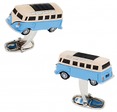 Camper Bus Cufflinks Blue