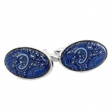 Paisley Cufflinks in Blue