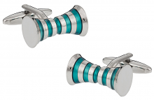 Aqua Blue Rollers Cufflinks