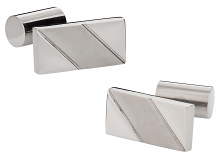 Polished and Matte Titanium Cufflinks