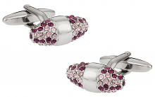 Swarovski Crystal Cone Cufflinks Amethyst