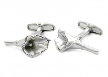 Silver Flower Cufflinks