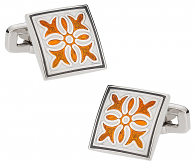 Explosion in Orange & Gray | Canada Cufflinks