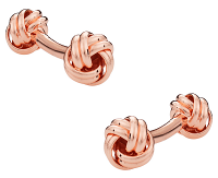 Rose Gold Double Knot Cufflinks