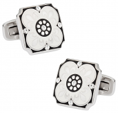 Enamel Crystal Cufflinks in Black and White | Canada Cufflinks