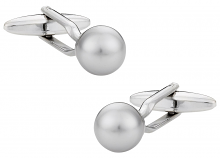 Swarovski Crystal Light Gray Pearl Cufflinks
