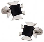 Onyx Cross Cufflinks