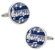 Music Cufflinks in Enamel