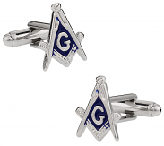 Masonic Cufflinks in Silver Tone - Made in USA | Canada Cufflinks