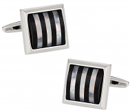 Semi Precious Striped Cufflinks