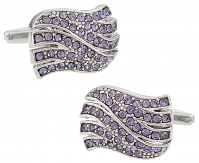 Wavy Purple Cufflinks