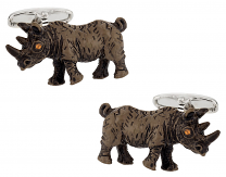 Painted Rino Cufflinks | Canada Cufflinks