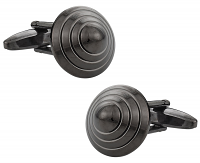 Cone Shaped Gun Metal Cufflinks