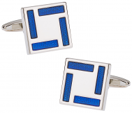 Blue Square Enamel Cufflinks