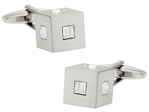 Swarovski Cubic Cufflinks in Clear