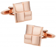 Four Piece Square Rose Gold Cufflinks