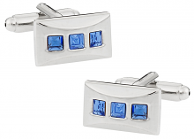 Linear Blue Cufflinks