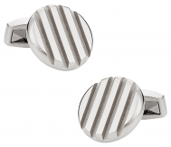 Deep Grooved Stainless Steel Cufflinks | Canada Cufflinks