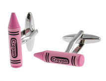 Pink Crayon Cufflinks
