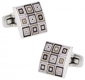 Quilted Cufflinks in Gray | Canada Cufflinks